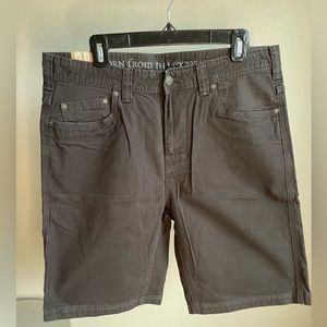 New Prana Men’s Shorts, Dark Grey Size 34